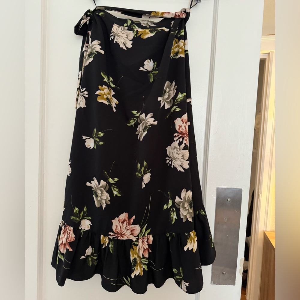 Floral wrap skirt